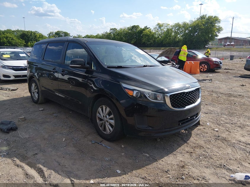 2018 Kia SEDONA VIN KNDMB5C17J6348549 IAAI salvage auction — LEFT FRONT, Salvage (Tennessee), sold $25 on 2026-07-30 (photo 1)