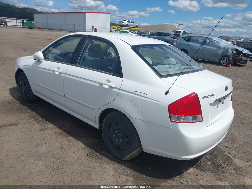 2009 Kia Spectra VIN KNAFE222X95662154 IAAI salvage auction — RIGHT REAR, Clear (Washington), sold $275 on 2026-07-14 (photo 3)