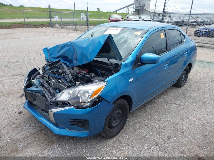 2023 Mitsubishi Mirage VIN ML32FUFJ0PHF04838 IAAI salvage auction — BIOHAZARD/CHEMICAL, Salvage (Illinois), sold $600 on 2026-08-21 (photo 2)