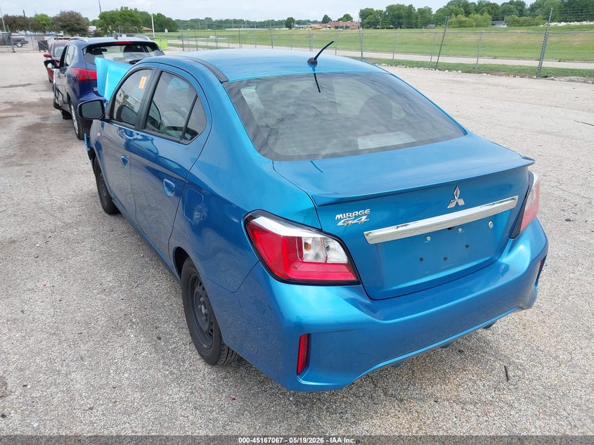 2023 Mitsubishi Mirage VIN ML32FUFJ0PHF04838 IAAI salvage auction — BIOHAZARD/CHEMICAL, Salvage (Illinois), sold $600 on 2026-08-21 (photo 3)