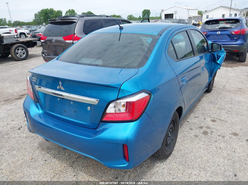 2023 Mitsubishi Mirage VIN ML32FUFJ0PHF04838 IAAI salvage auction — BIOHAZARD/CHEMICAL, Salvage (Illinois), sold $600 on 2026-08-21 (photo 4)