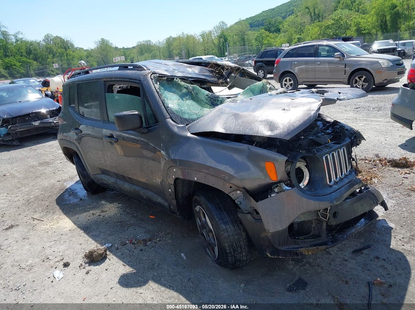 2017 Jeep Renegade VIN ZACCJBAB5HPE87191 IAAI salvage auction — ROLLOVER, Salvage Title, sold $525 on 2026-08-04 (photo 1)