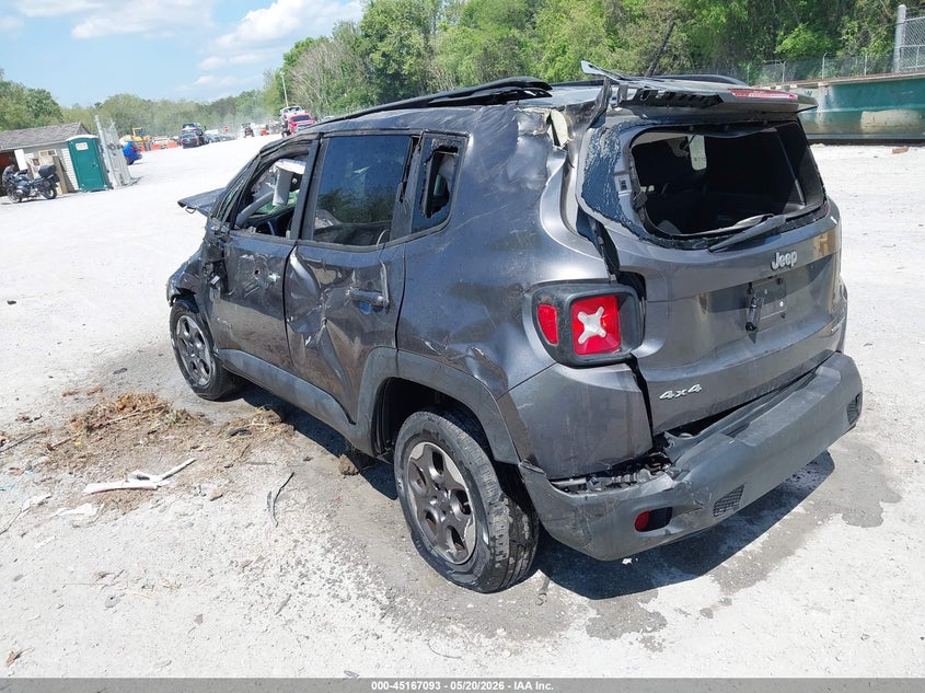 2017 Jeep Renegade VIN ZACCJBAB5HPE87191 IAAI salvage auction — ROLLOVER, Salvage Title, sold $525 on 2026-08-04 (photo 3)