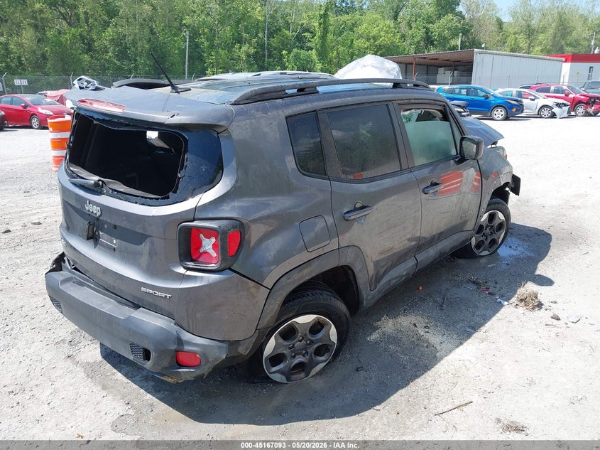 2017 Jeep Renegade VIN ZACCJBAB5HPE87191 IAAI salvage auction — ROLLOVER, Salvage Title, sold $525 on 2026-08-04 (photo 4)