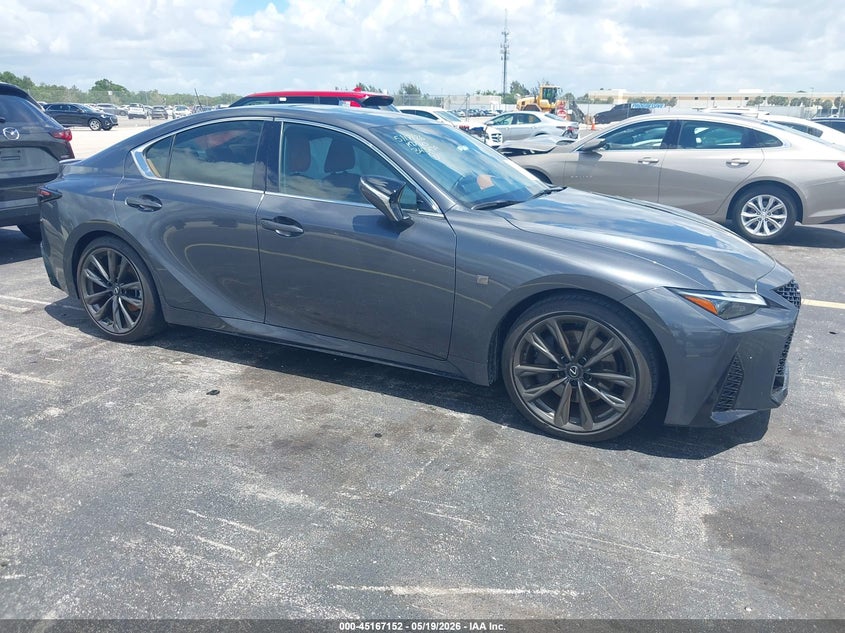 2025 Lexus Is VIN JTHBA1D24S5135879 IAAI salvage auction — LEFT SIDE, Rebuildable (Florida), sold $17,700 on 2026-07-30 (photo 1)