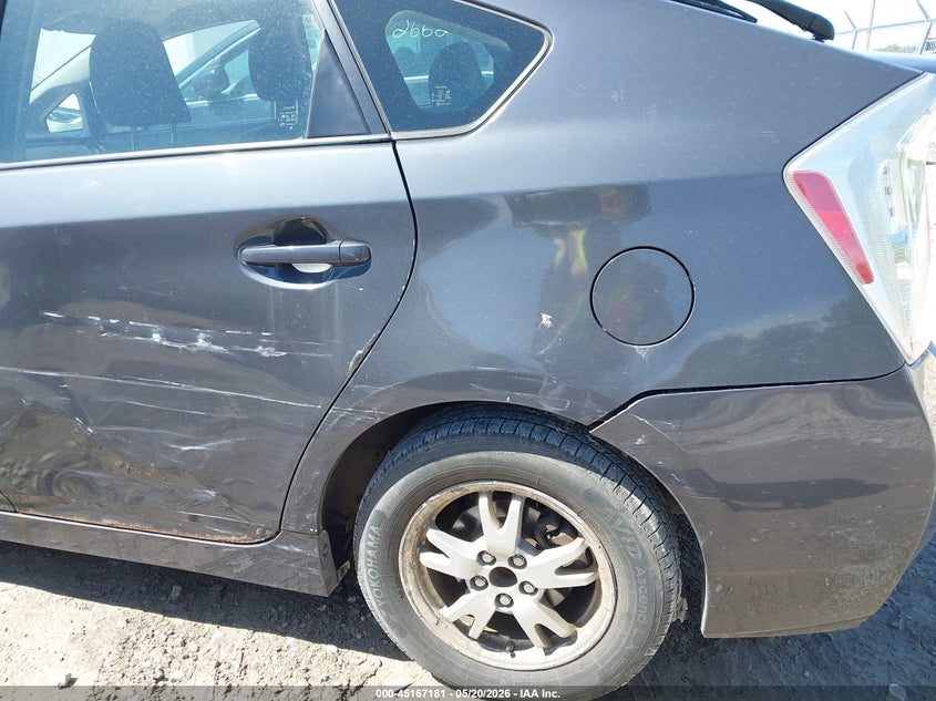 2010 Toyota Prius VIN JTDKN3DU9A0101709 IAAI salvage auction — LEFT REAR, Salvage (Illinois), sold $500 on 2026-07-14 (photo 6)