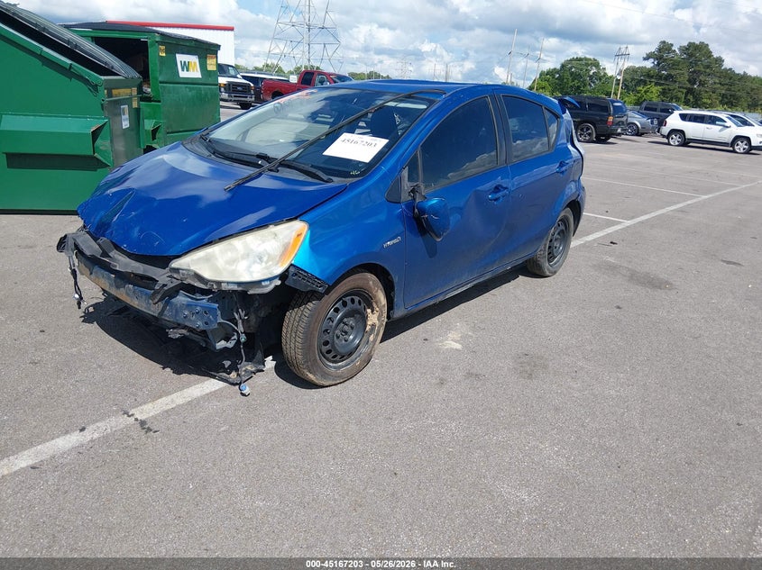 2014 Toyota Prius c VIN JTDKDTB3XE1568103 IAAI salvage auction — ROLLOVER, Salvage Title, sold $150 on 2026-07-21 (photo 2)