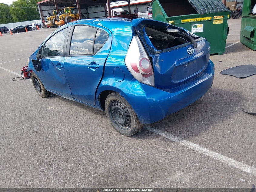 2014 Toyota Prius c VIN JTDKDTB3XE1568103 IAAI salvage auction — ROLLOVER, Salvage Title, sold $150 on 2026-07-21 (photo 3)