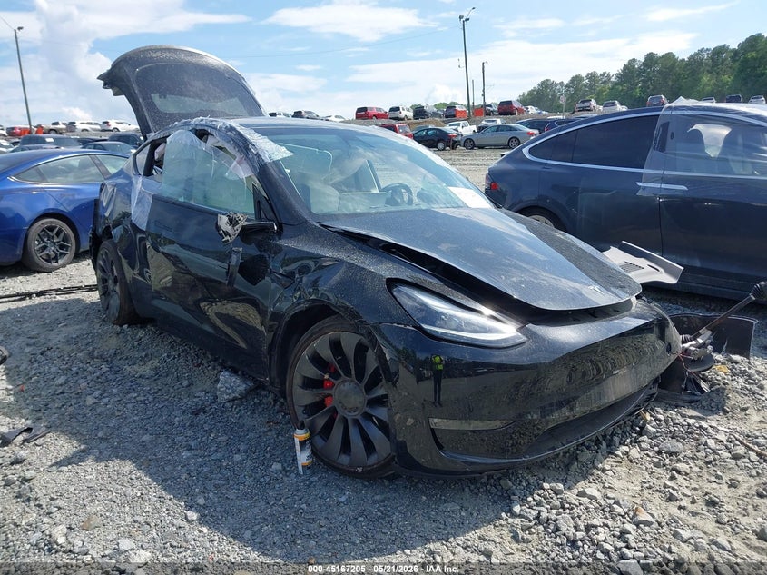 2021 Tesla Model y VIN 5YJYGDEF4MF257687 IAAI salvage auction — ALL OVER, Salvage (Georgia), sold $2,450 on 2026-07-28 (photo 1)