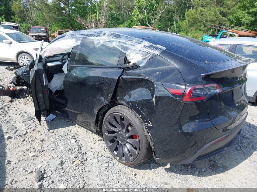 2021 Tesla Model y VIN 5YJYGDEF4MF257687 IAAI salvage auction — ALL OVER, Salvage (Georgia), sold $2,450 on 2026-07-28 (photo 3)
