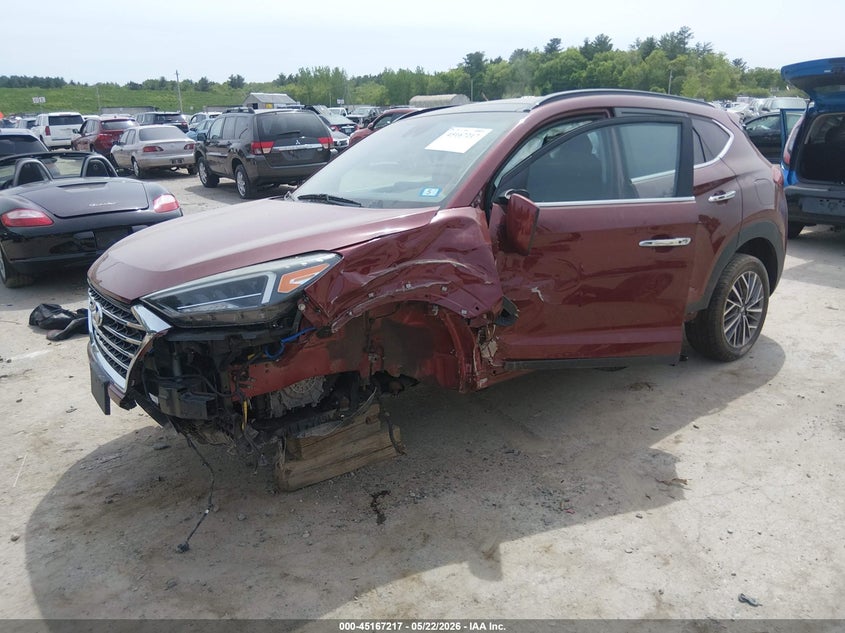 2019 Hyundai Tucson VIN KM8J3CALXKU034458 IAAI salvage auction — LEFT FRONT, Salvage (New Hampshire), sold $2,500 on 2026-07-22 (photo 2)