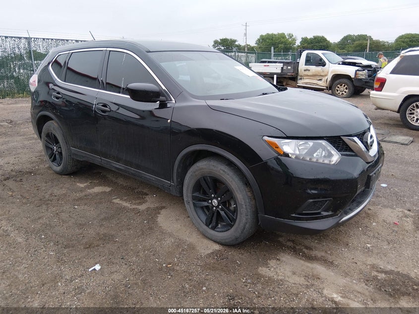 2016 Nissan Rogue VIN 5N1AT2MT4GC743809 IAAI salvage auction — HAIL, Clear (Kansas), sold $1,450 on 2026-07-10 (photo 1)