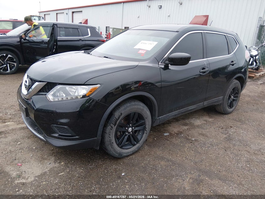 2016 Nissan Rogue VIN 5N1AT2MT4GC743809 IAAI salvage auction — HAIL, Clear (Kansas), sold $1,450 on 2026-07-10 (photo 2)