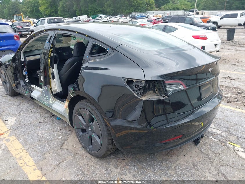 2021 Tesla Model 3 VIN 5YJ3E1EA7MF092253 IAAI salvage auction — LEFT SIDE, Salvage (Georgia), sold $4,250 on 2026-07-23 (photo 3)