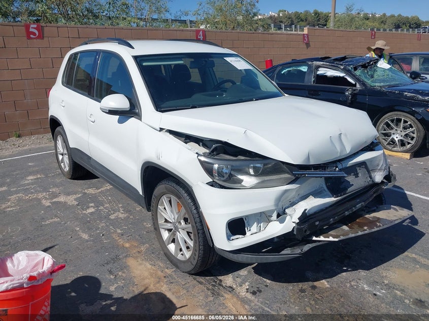 2018 Volkswagen Tiguan VIN WVGAV7AX4JK005911 IAAI salvage auction — FRONT END, Salvage (California), sold $225 on 2026-07-22 (photo 1)