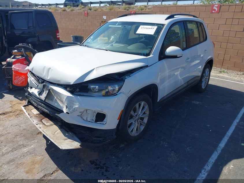 2018 Volkswagen Tiguan VIN WVGAV7AX4JK005911 IAAI salvage auction — FRONT END, Salvage (California), sold $225 on 2026-07-22 (photo 2)