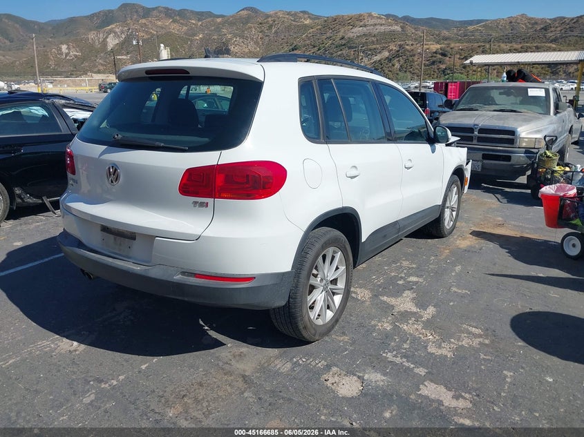 2018 Volkswagen Tiguan VIN WVGAV7AX4JK005911 IAAI salvage auction — FRONT END, Salvage (California), sold $225 on 2026-07-22 (photo 4)