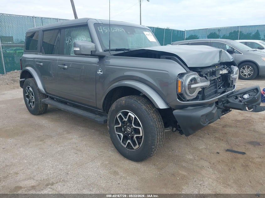 2022 Ford Bronco VIN 1FMEE5DP4NLB67362 IAAI salvage auction — FRONT END, Salvage (Indiana), sold $9,600 on 2026-07-25 (photo 1)