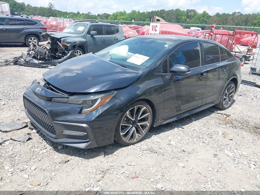 2020 Toyota Corolla VIN 5YFS4RCE7LP045164 IAAI salvage auction — RIGHT FRONT, Salvage (Georgia), sold $3,300 on 2026-07-17 (photo 2)