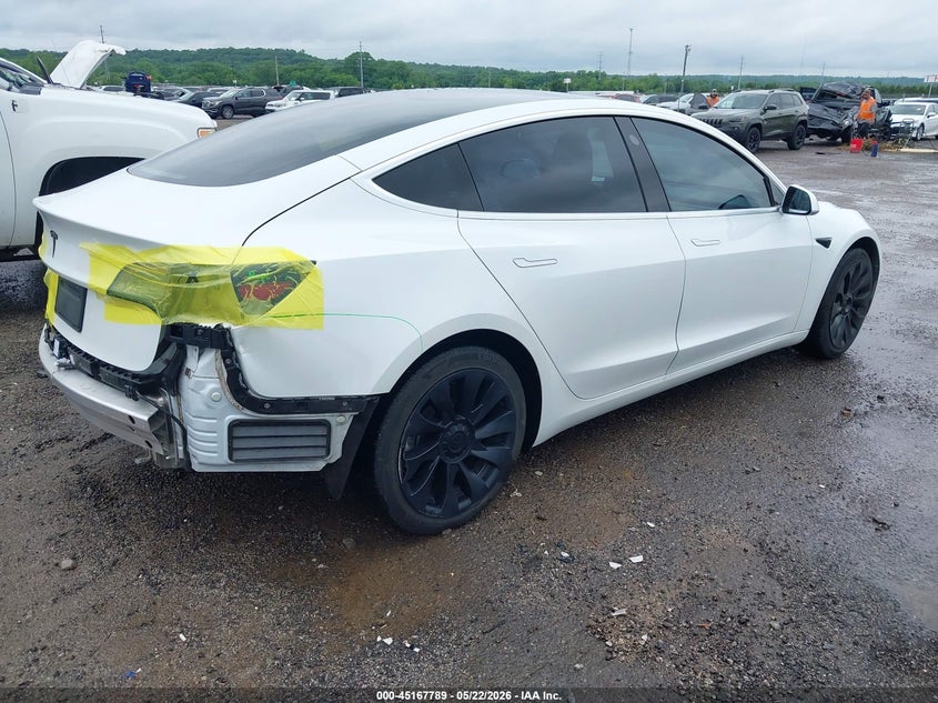2020 Tesla Model 3 VIN 5YJ3E1EB8LF795044 IAAI salvage auction — UNKNOWN, Wait Title, sold $7,400 on 2026-08-31 (photo 4)