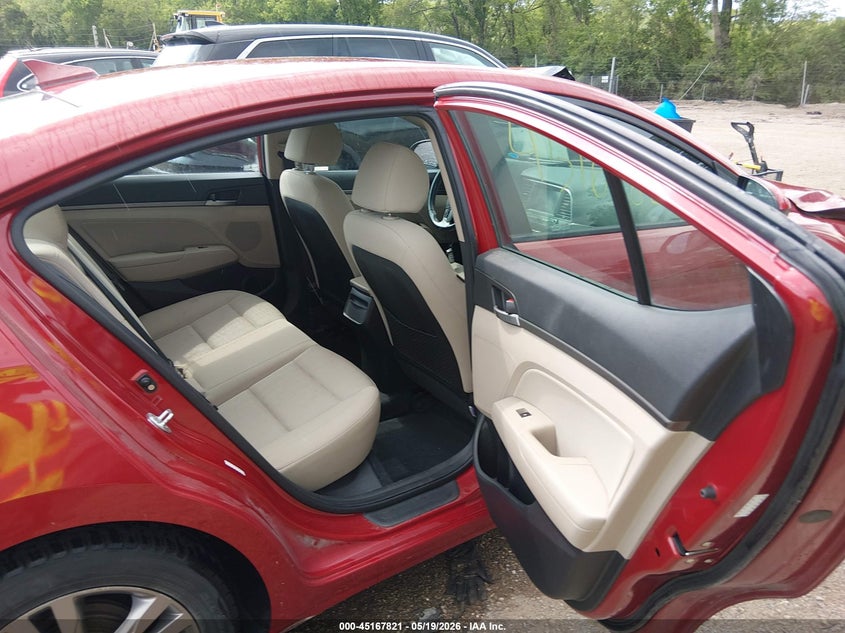 2017 Hyundai Elantra VIN KMHD84LF4HU245739 IAAI salvage auction — FRONT END, Clear (Indiana), sold $1,200 on 2026-07-22 (photo 8)