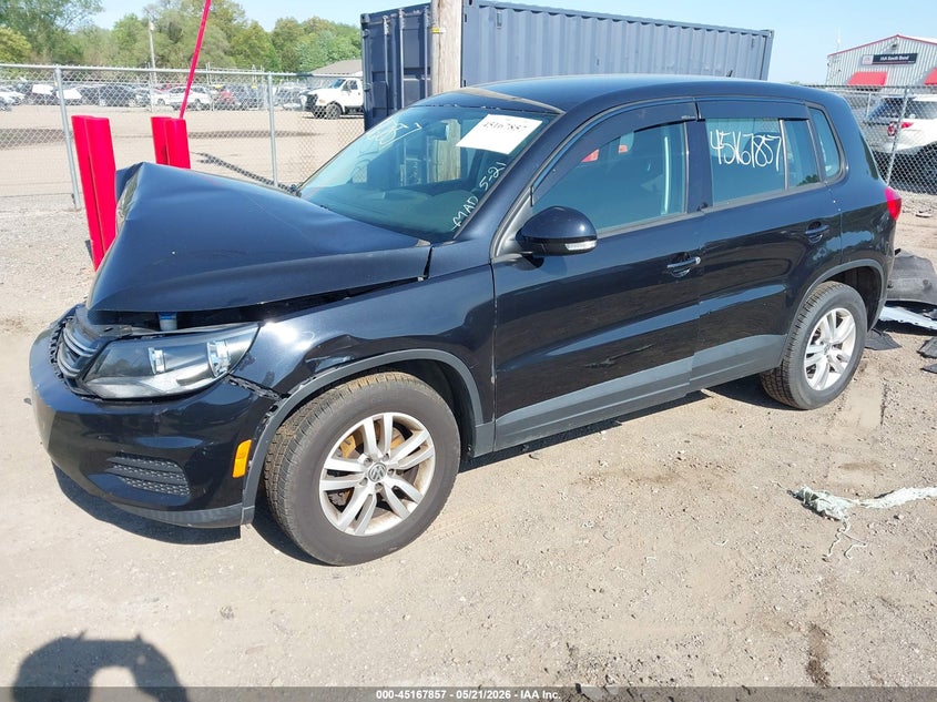 2013 Volkswagen Tiguan VIN WVGBV7AX5DW538223 IAAI salvage auction — FRONT END, Salvage (Indiana), sold $300 on 2026-07-28 (photo 2)