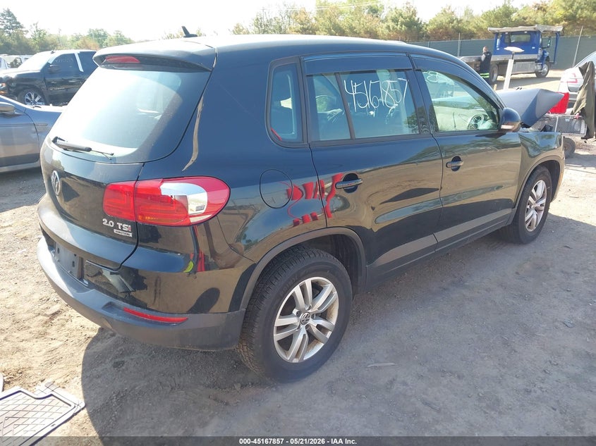2013 Volkswagen Tiguan VIN WVGBV7AX5DW538223 IAAI salvage auction — FRONT END, Salvage (Indiana), sold $300 on 2026-07-28 (photo 4)