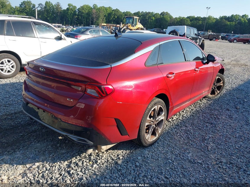 2021 Kia K5 VIN 5XXG34J24MG033357 IAAI salvage auction — FRONT END, Clear (Georgia), sold $650 on 2026-07-13 (photo 4)