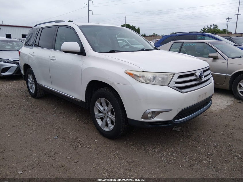 2013 Toyota Highlander VIN 5TDZK3EH4DS122767 IAAI salvage auction — HAIL, Clear (Missouri), sold $2,725 on 2026-07-20 (photo 1)