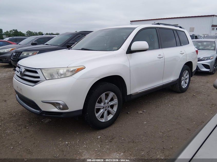 2013 Toyota Highlander VIN 5TDZK3EH4DS122767 IAAI salvage auction — HAIL, Clear (Missouri), sold $2,725 on 2026-07-20 (photo 2)