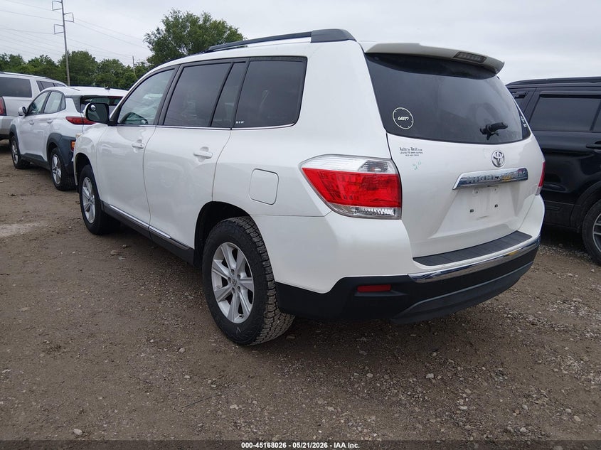 2013 Toyota Highlander VIN 5TDZK3EH4DS122767 IAAI salvage auction — HAIL, Clear (Missouri), sold $2,725 on 2026-07-20 (photo 3)
