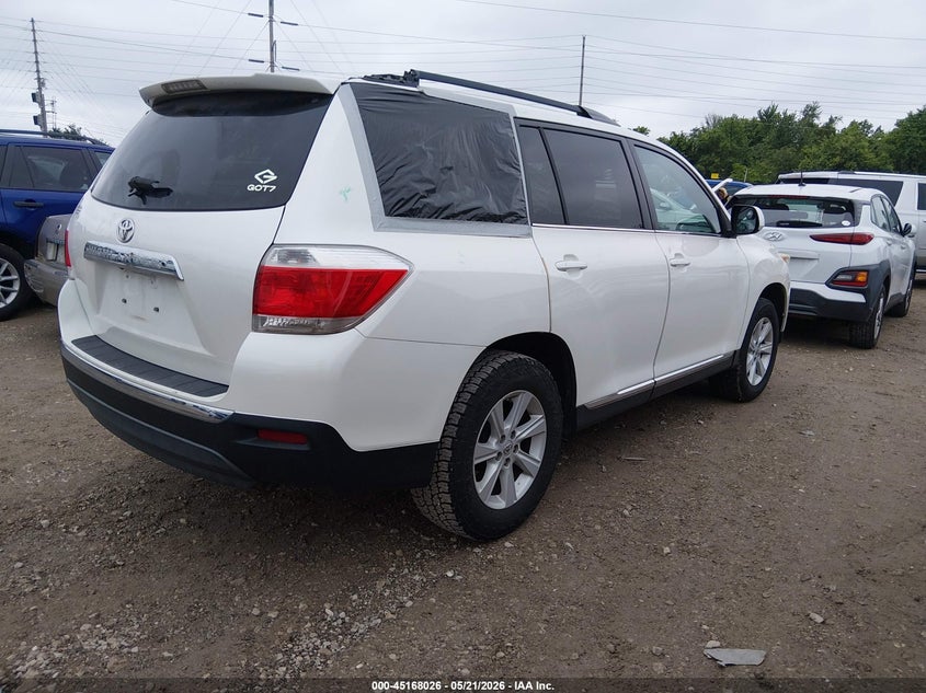 2013 Toyota Highlander VIN 5TDZK3EH4DS122767 IAAI salvage auction — HAIL, Clear (Missouri), sold $2,725 on 2026-07-20 (photo 4)