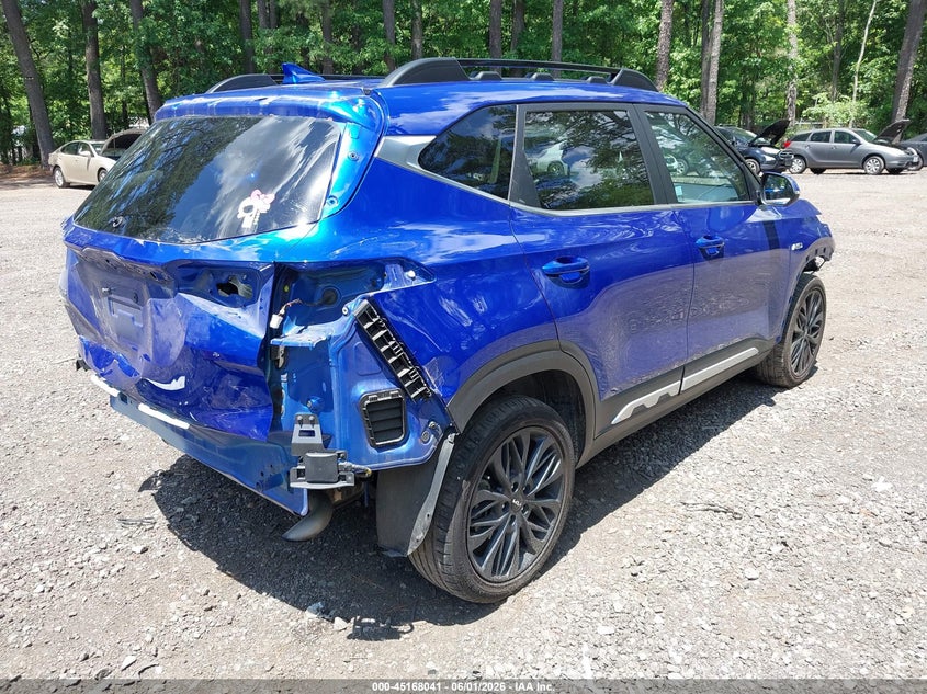 2022 Kia Seltos VIN KNDEUCA28N7310228 IAAI salvage auction — FRONT & REAR, Salvage Title, sold $2,100 on 2026-07-07 (photo 4)