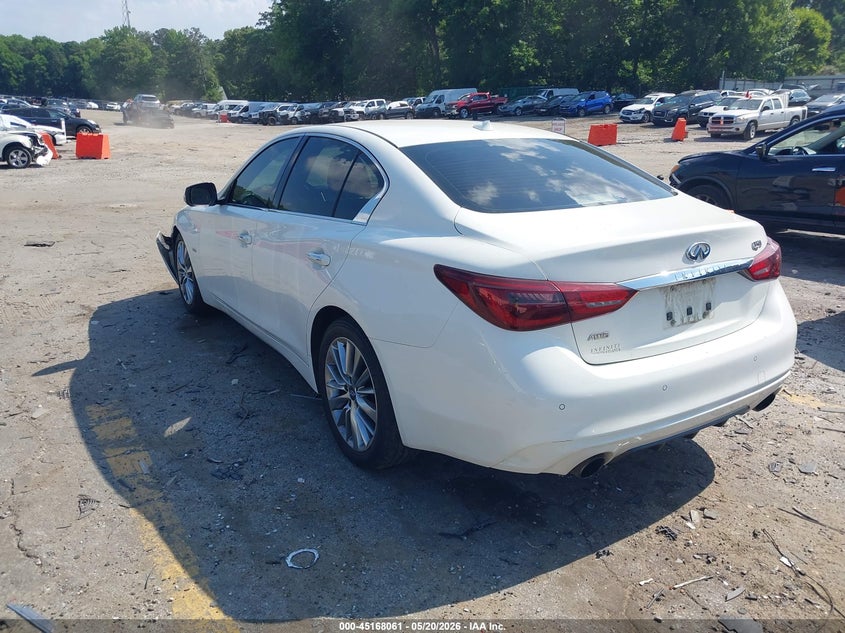 2018 Infiniti Q50 VIN JN1EV7AR7JM439562 IAAI salvage auction — FRONT END, Salvage (Georgia), sold $1,850 on 2026-07-29 (photo 3)