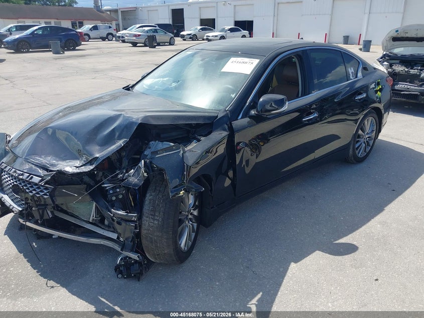2024 Infiniti Q50 VIN JN1EV7BP1RM601162 IAAI salvage auction — FRONT END, Rebuildable (Florida), sold $7,175 on 2026-07-15 (photo 2)