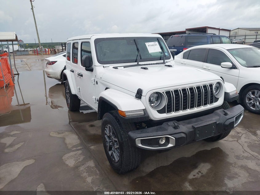 2025 Jeep Wrangler / VIN 1C4PJXEN9SW569549 IAAI salvage auction — SIDE, Enterprise Vehicles Clear Only (Texas), sold $20,350 on 2026-07-21 (photo 1)