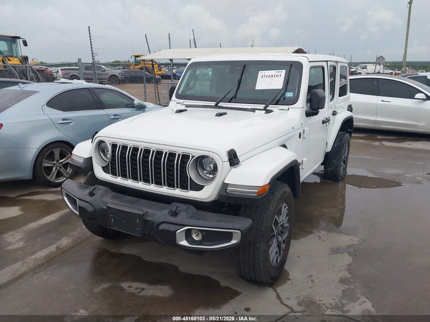2025 Jeep Wrangler / VIN 1C4PJXEN9SW569549 IAAI salvage auction — SIDE, Enterprise Vehicles Clear Only (Texas), sold $20,350 on 2026-07-21 (photo 2)