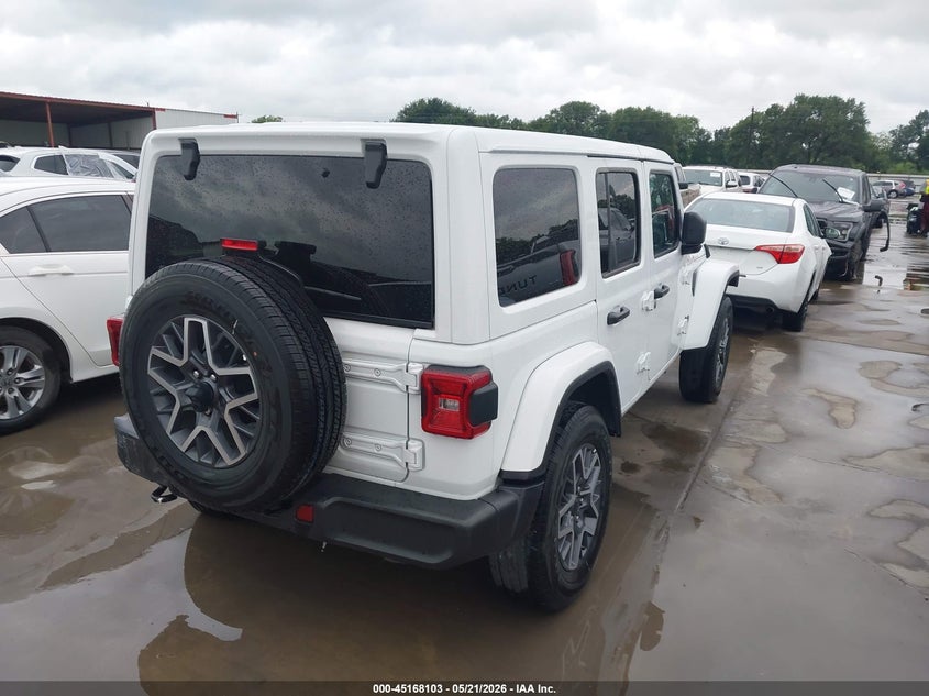 2025 Jeep Wrangler / VIN 1C4PJXEN9SW569549 IAAI salvage auction — SIDE, Enterprise Vehicles Clear Only (Texas), sold $20,350 on 2026-07-21 (photo 4)