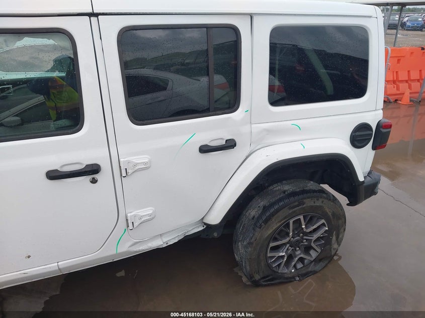 2025 Jeep Wrangler / VIN 1C4PJXEN9SW569549 IAAI salvage auction — SIDE, Enterprise Vehicles Clear Only (Texas), sold $20,350 on 2026-07-21 (photo 6)