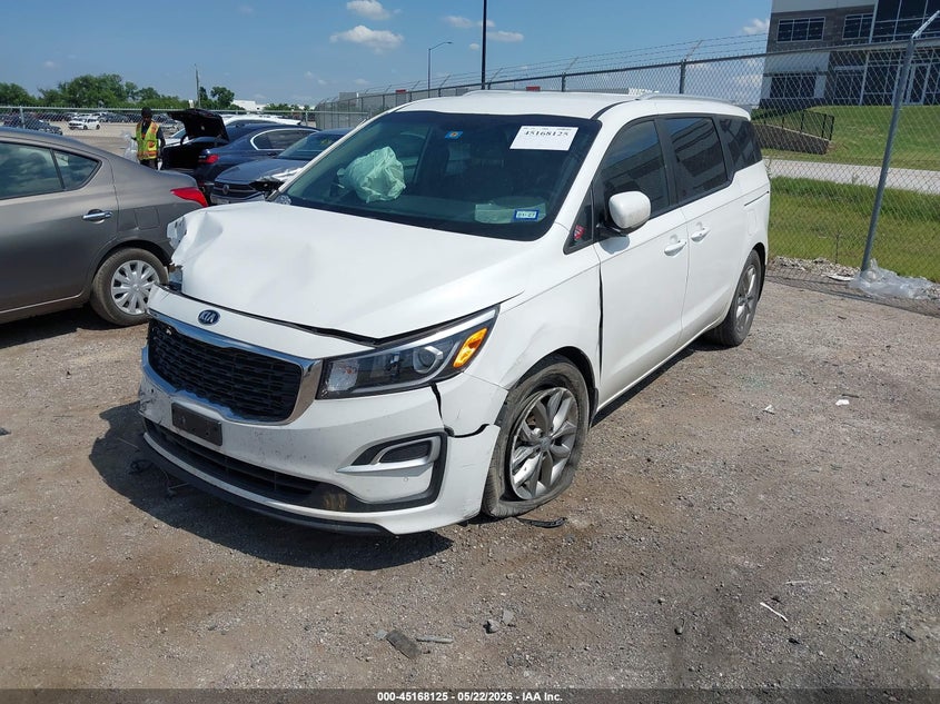 2021 Kia SEDONA VIN KNDMB5C10M6668249 IAAI salvage auction — FRONT END, Salvage (Texas), sold $1,950 on 2026-07-28 (photo 2)