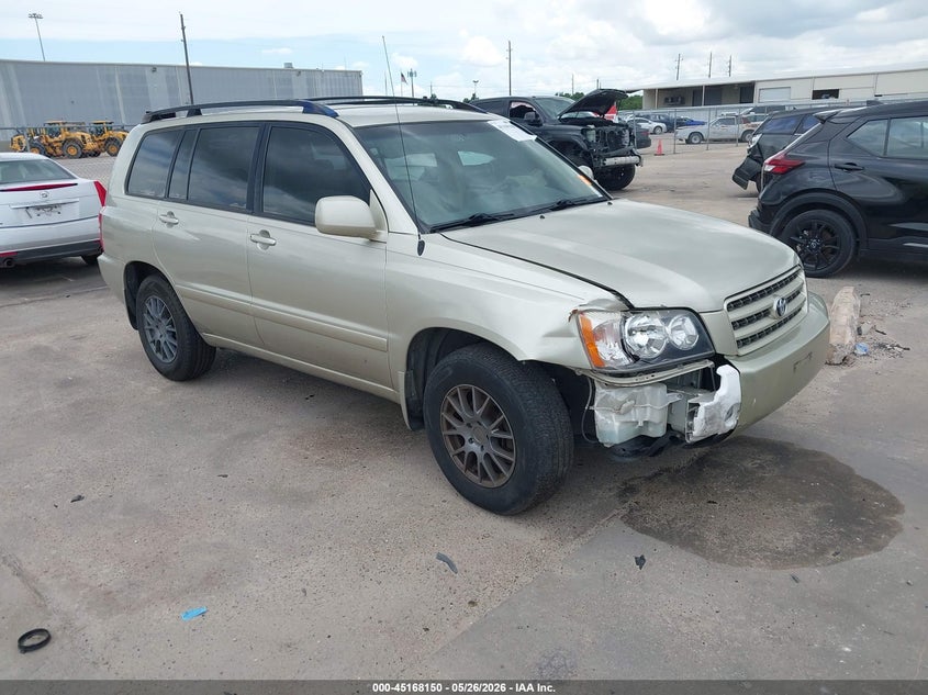 2002 Toyota Highlander VIN JTEGD21A820021313 IAAI salvage auction — SIDE, Original (Texas), sold $1,750 on 2026-07-29 (photo 1)