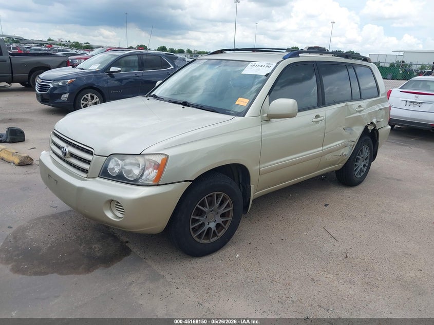 2002 Toyota Highlander VIN JTEGD21A820021313 IAAI salvage auction — SIDE, Original (Texas), sold $1,750 on 2026-07-29 (photo 2)