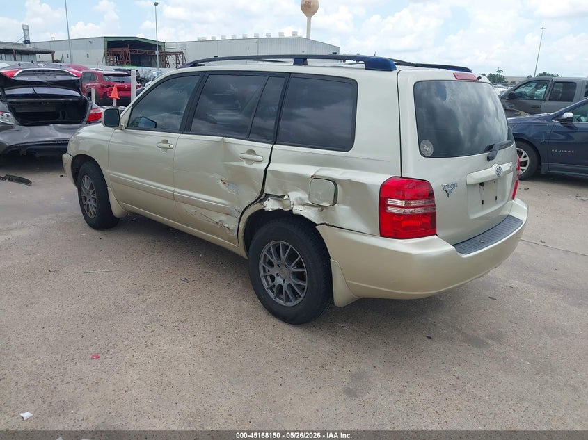 2002 Toyota Highlander VIN JTEGD21A820021313 IAAI salvage auction — SIDE, Original (Texas), sold $1,750 on 2026-07-29 (photo 3)