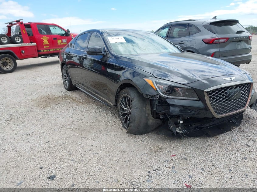 2018 Genesis G80 VIN KMHGN4JBXJU226236 IAAI salvage auction — FRONT END, Junk Bill Of Sale Mv2459 (Wisconsin), sold $2,300 on 2026-07-28 (photo 1)