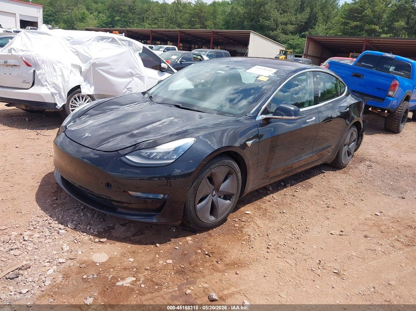 2018 Tesla Model 3 VIN 5YJ3E1EB6JF070569 IAAI salvage auction — FRONT & REAR, Salvage (Alabama), sold $5,200 on 2026-07-30 (photo 2)