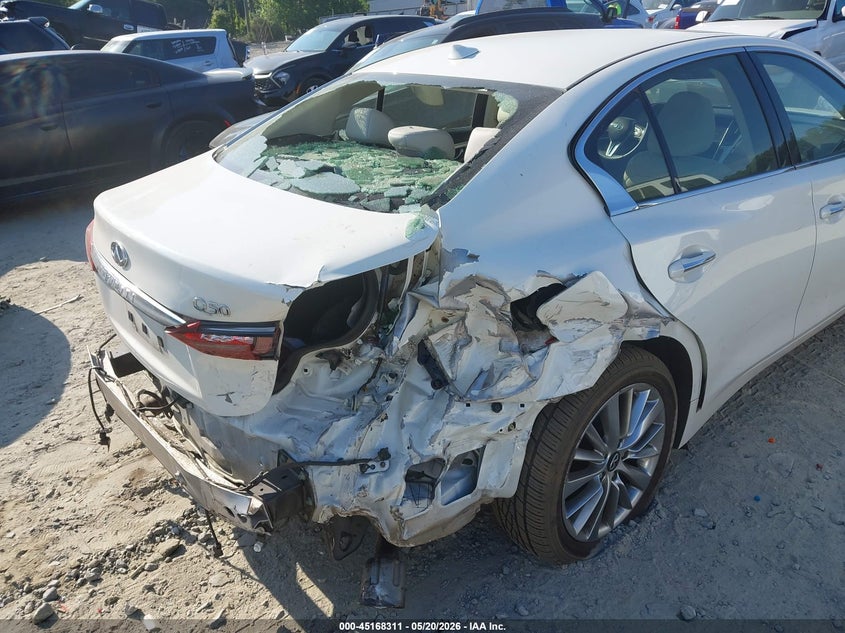 2023 Infiniti Q50 VIN JN1EV7BP9PM511352 IAAI salvage auction — REAR END, Salvage (Georgia), sold $5,850 on 2026-07-21 (photo 6)