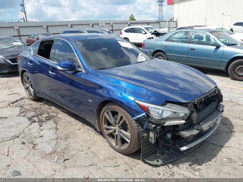 2019 Infiniti Q50 VIN JN1EV7AP9KM541154 IAAI salvage auction — FRONT END, Salvage (Georgia), sold $2,550 on 2026-07-29 (photo 1)