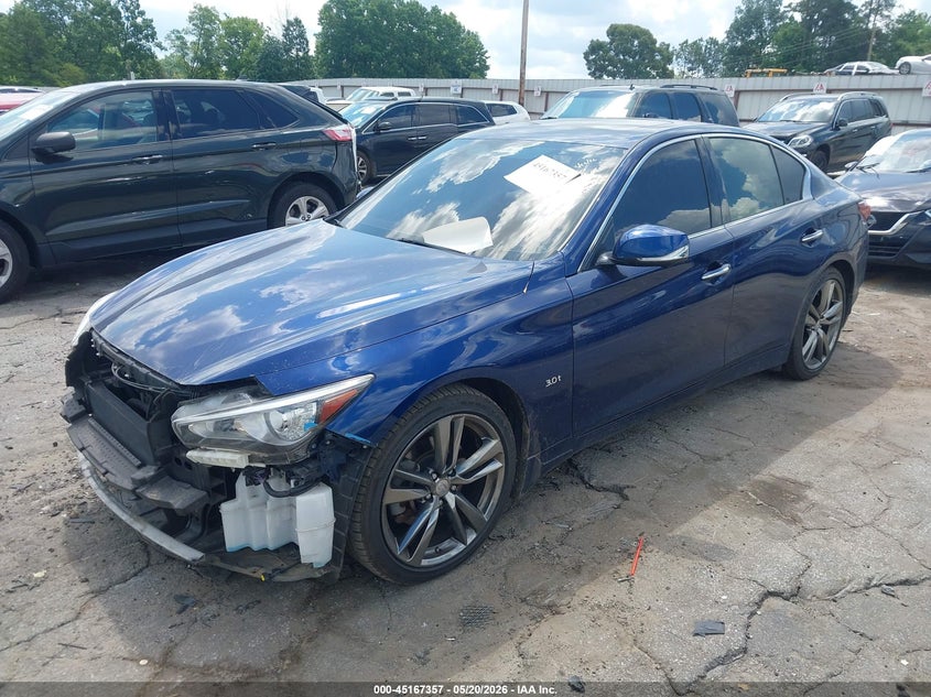 2019 Infiniti Q50 VIN JN1EV7AP9KM541154 IAAI salvage auction — FRONT END, Salvage (Georgia), sold $2,550 on 2026-07-29 (photo 2)