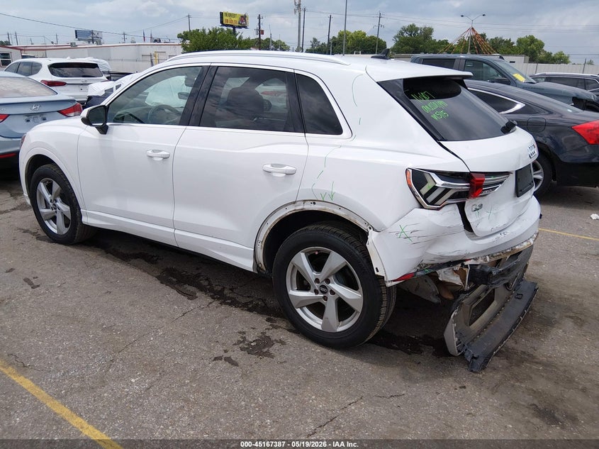 2021 Audi Q3 VIN WA1AUCF37M1066633 IAAI salvage auction — REAR END, Original (Texas), sold $4,750 on 2026-07-09 (photo 3)