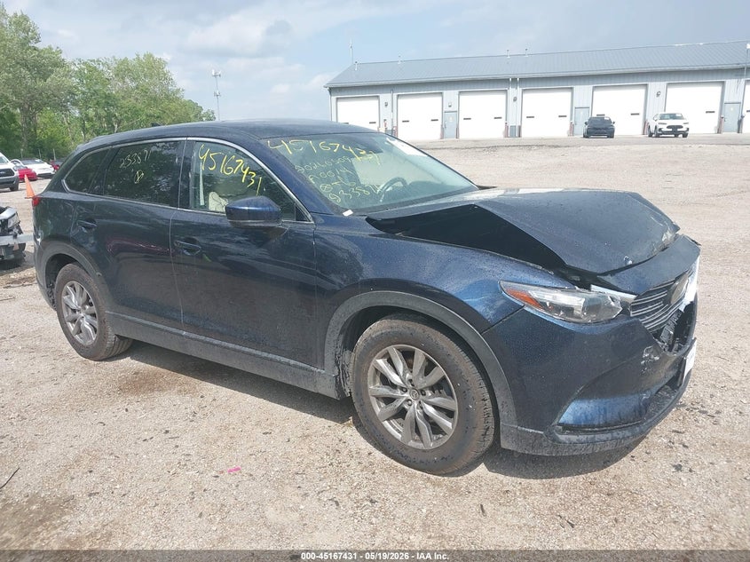 2018 Mazda Cx-9 VIN JM3TCBCY9J0233871 IAAI salvage auction — FRONT END, Clear (Indiana), sold $25 on 2026-07-22 (photo 1)